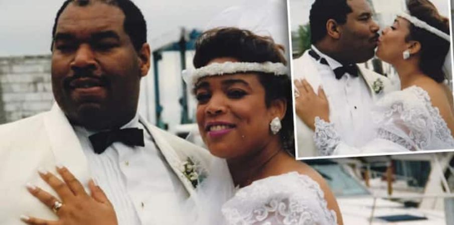 Bert Girigorie and Wendy williams on their wedding. 